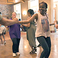 Contra dancers at our 2018 festival